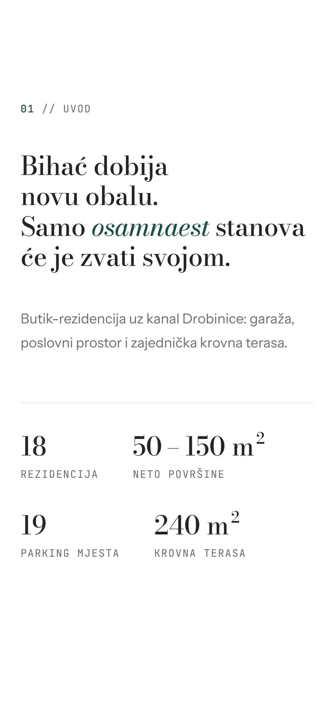 Berlina Una Waterfront: druga sekcija na mobitelu